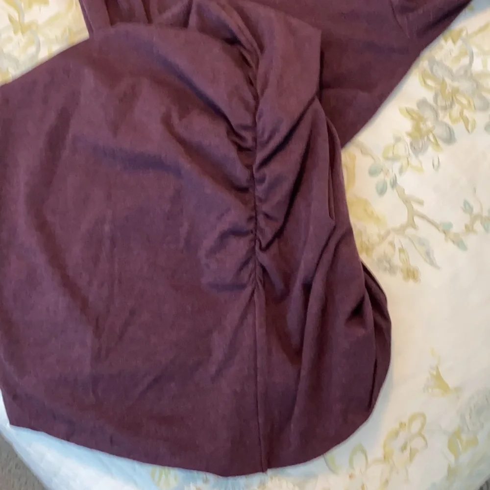 lululemon athletica Asymmetrical Ruched Dress in Deep Plum